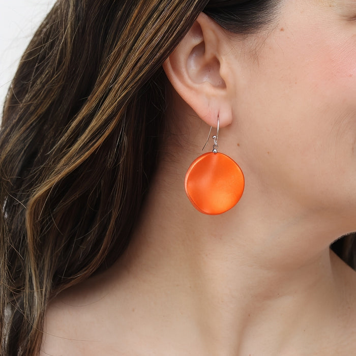 Orange Opaline Drift Earring - Sylca Designs - Chunky Jewelry