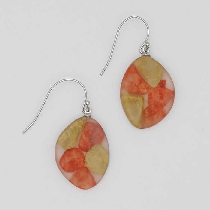 Orange Petula Earrings - Sylca Designs - Chunky Jewelry