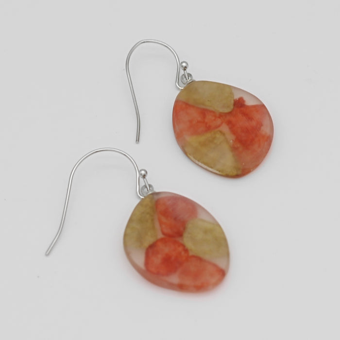 Orange Petula Earrings - Sylca Designs - Chunky Jewelry