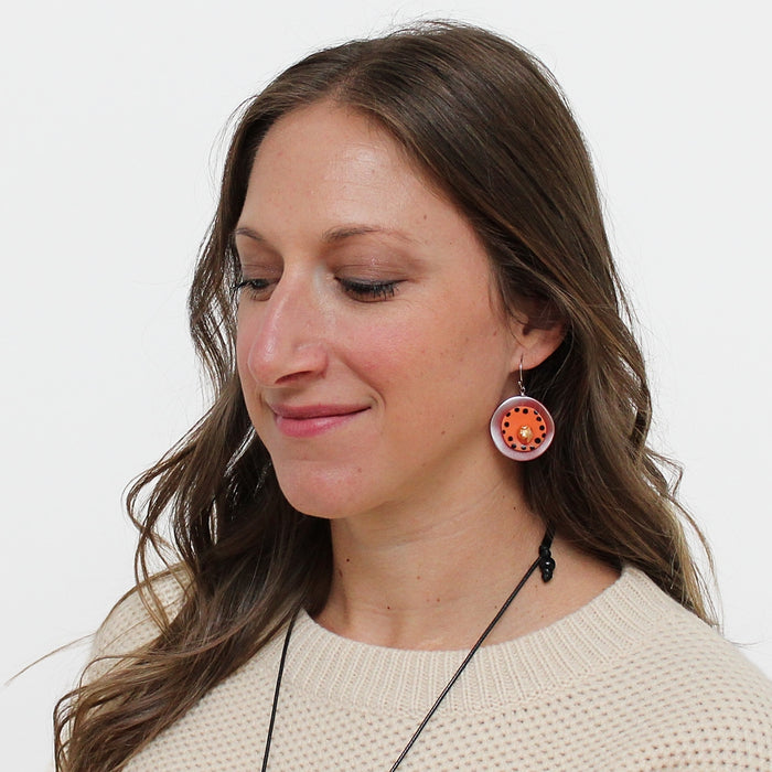 Orange Reign Earrings - Sylca Designs - Chunky Jewelry