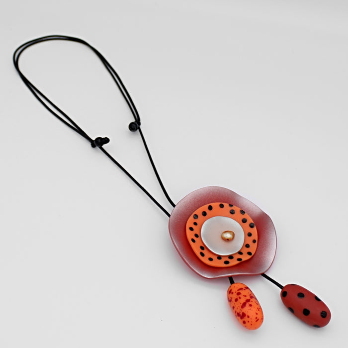 Orange Reign Necklace - Sylca Designs - Chunky Jewelry