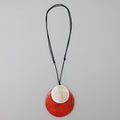 Orange Round Double Whitney Pendant - Sylca Designs - Chunky Jewelry