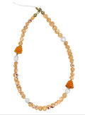 Orange Shell With Raspberry And Pearls Phone Strap PC015