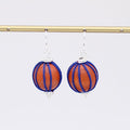 Orange Thread Wrapped Earring - Sylca Designs - Chunky Jewelry