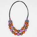 Orange Zuri Round Bead Necklace - Sylca Designs - Chunky Jewelry