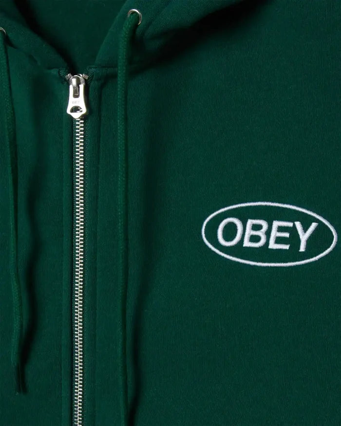 Oval Zip Hoodie - Rain Forest