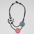 Painted Artistry Black and Red Lexie Necklace - Sylca Designs - Chunky Jewelry