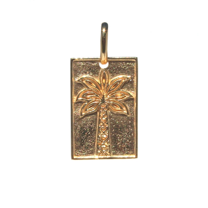 Palm Tree Pendant in gold vermeil featuring a tropical palm tree design