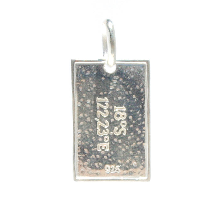 Palm tree pendant with oxide detail in solid sterling silver Broome jewellery design