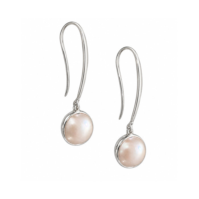 Pandanus Mabe Pearl Earrings Silver