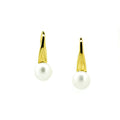 Gold vermeil pearl hook earrings with genuine freshwater pearls inspired by coastal Australian style