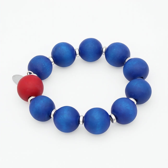 Patriot Pop Wood Statement Bracelet