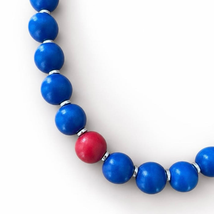 Patriot Pop Wood Statement Necklace