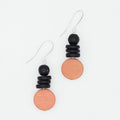 Peach and Black Dusk Earrings