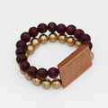 Peach Bar and Bead Bracelet - Sylca Designs - Chunky Jewelry