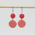 Peach Duo Dangles Earring - Sylca Designs - Chunky Jewelry