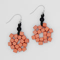 Peach Elyse Beaded Earrings - Sylca Designs - Chunky Jewelry