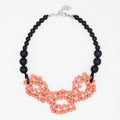 Peach Mosaic Statement Necklace