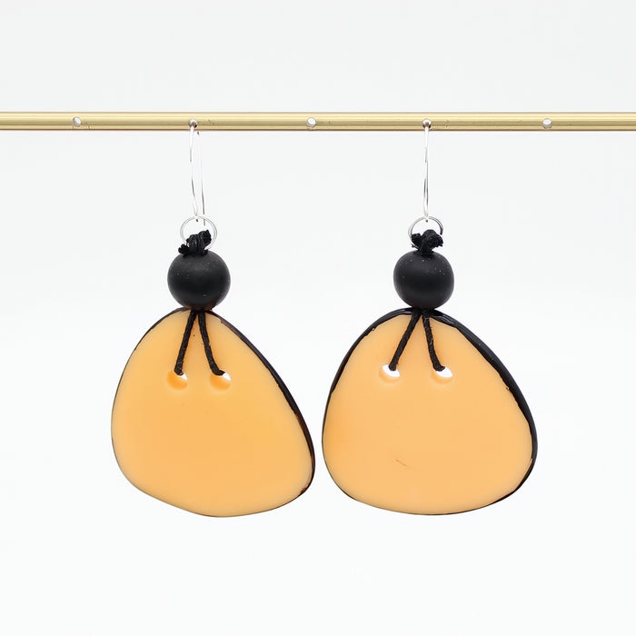 Peach Petal Pop Resin Earrings