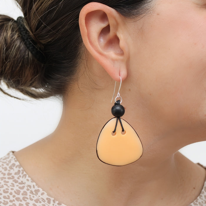 Peach Petal Pop Resin Earrings