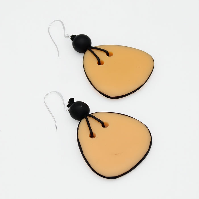 Peach Petal Pop Resin Earrings