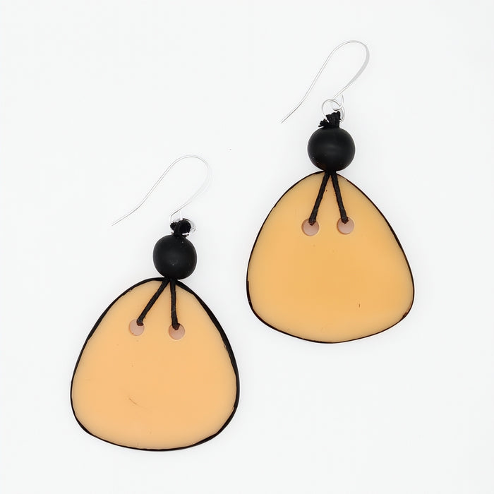 Peach Petal Pop Resin Earrings