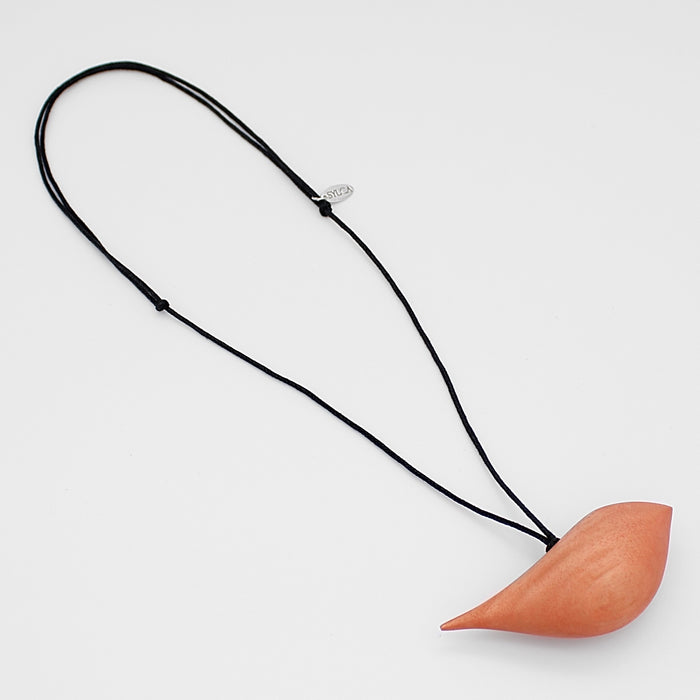 Peach Robin Pendant Necklace - Sylca Designs - Chunky Jewelry