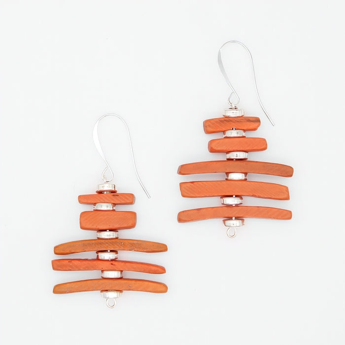 Peach Simply Stacked Earrings