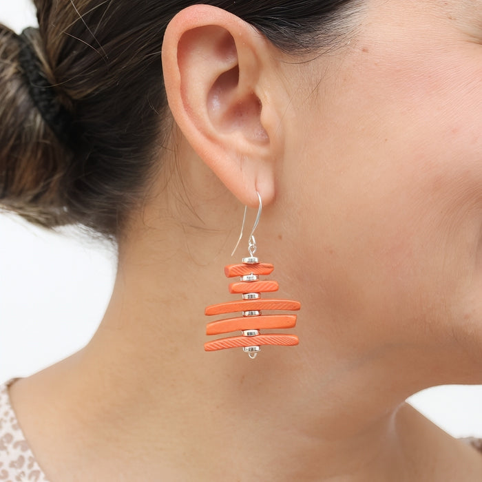 Peach Simply Stacked Earrings