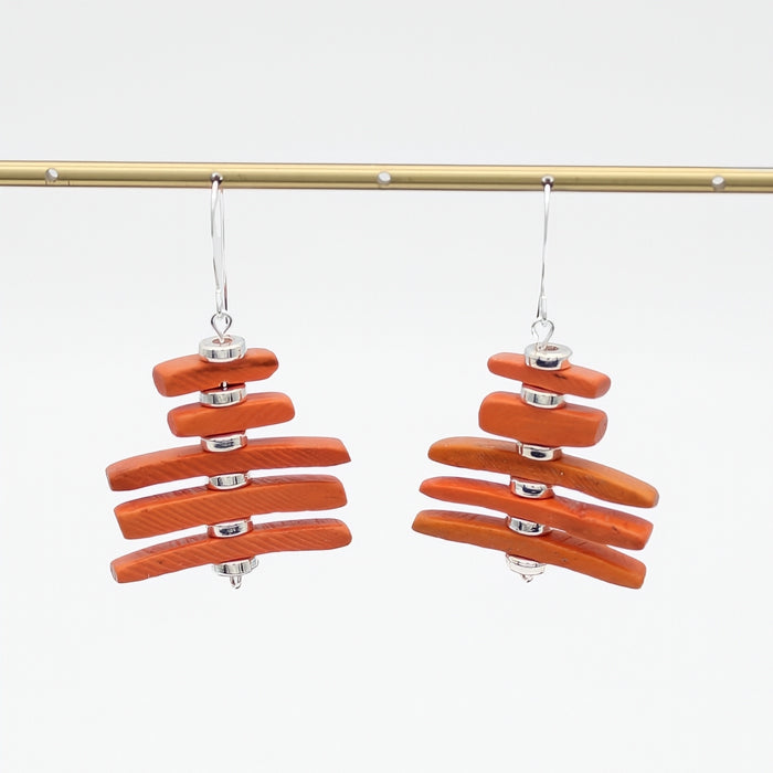 Peach Simply Stacked Earrings