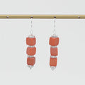 Peach Zuba Cube Earring - Sylca Designs - Chunky Jewelry