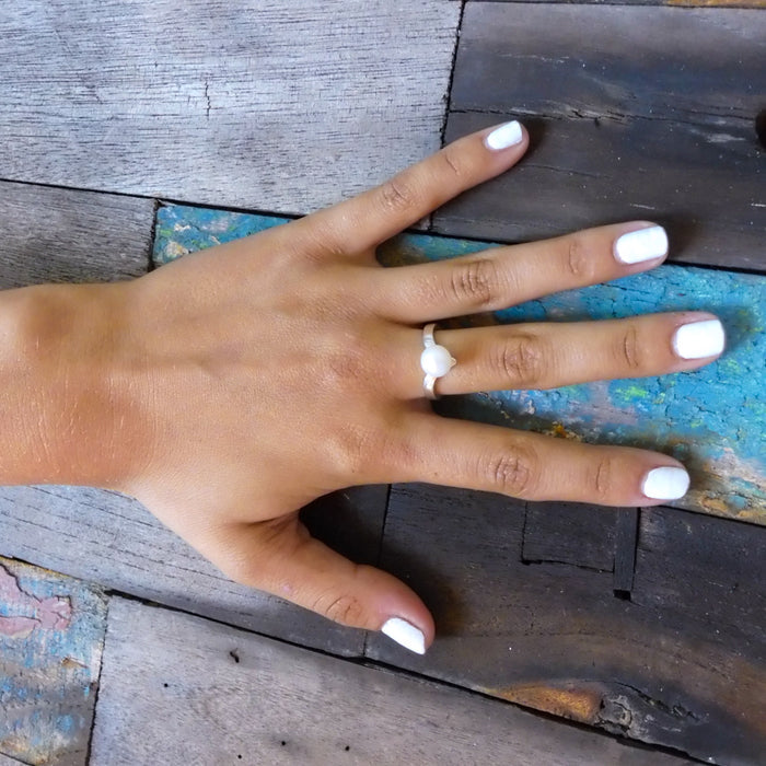 white pearl ring