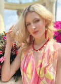 Peanut Shaped Red Coral Necklace JN001 - FARRA