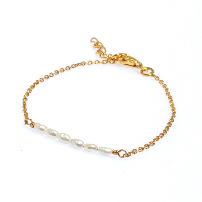 pearl coast bracelet gold vermeil freshwater pearls delicate chain coastal jewellery australia
