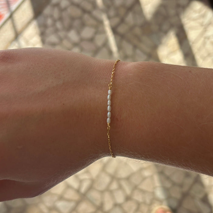 pearl coast bracelet gold vermeil freshwater pearls delicate chain coastal jewellery australia