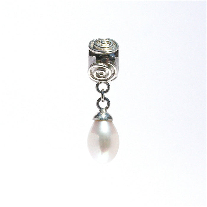 Pearl Sterling Silver Charm