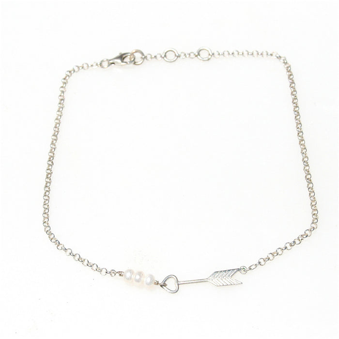 silver arrow anklet