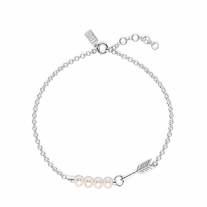 Pearl Tide Arrow Bracelet Silver