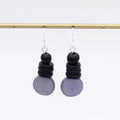 Periwinkle and Black Dusk Earrings