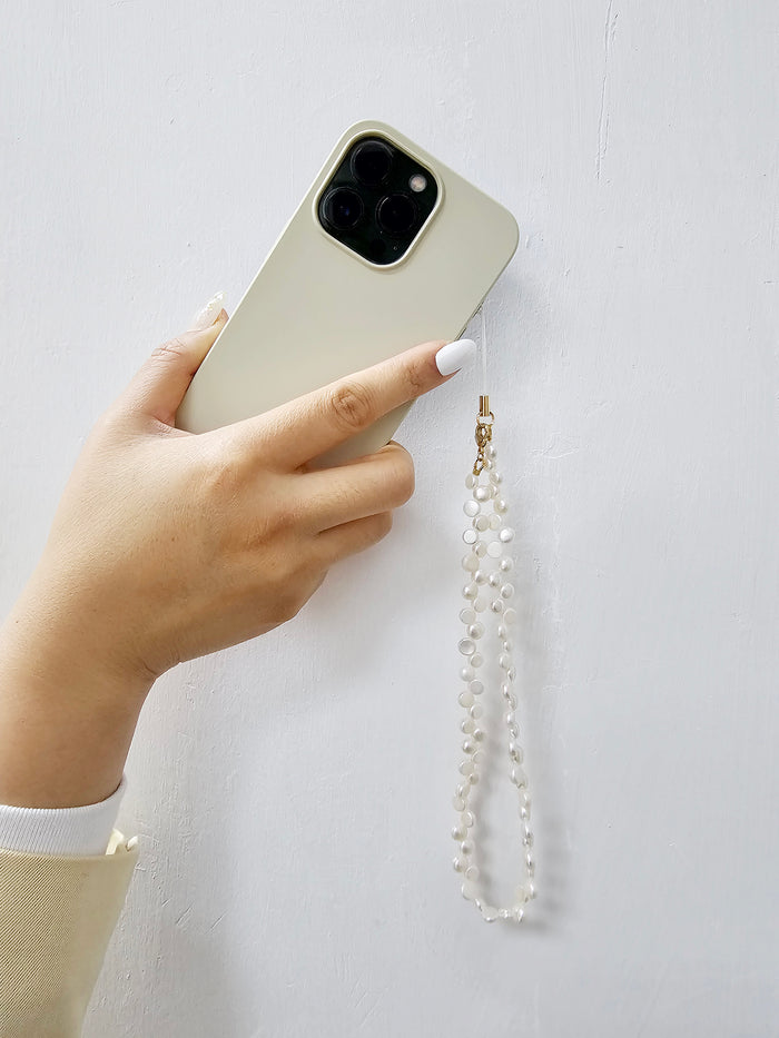 Petal Shaped Freshwater Pearls Phone Strap PC032