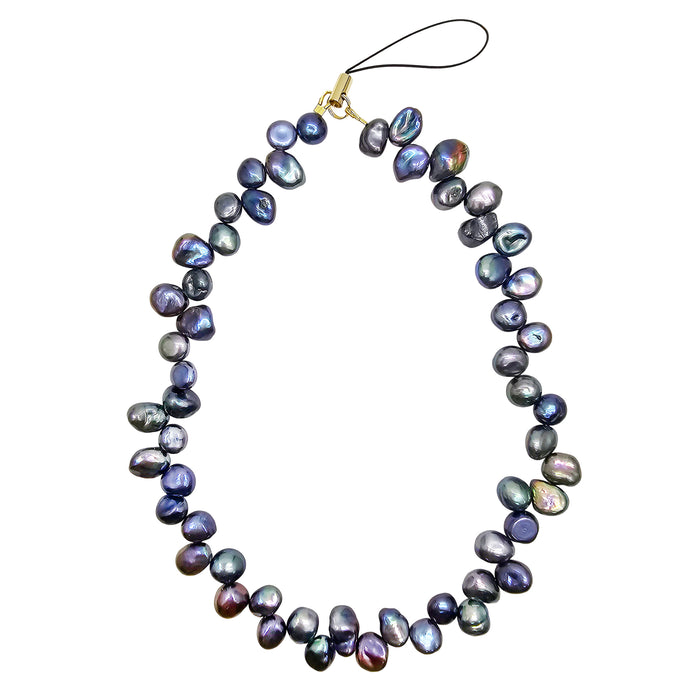 Petal Shaped Purple Freshwater Pearls Phone Strap PC038