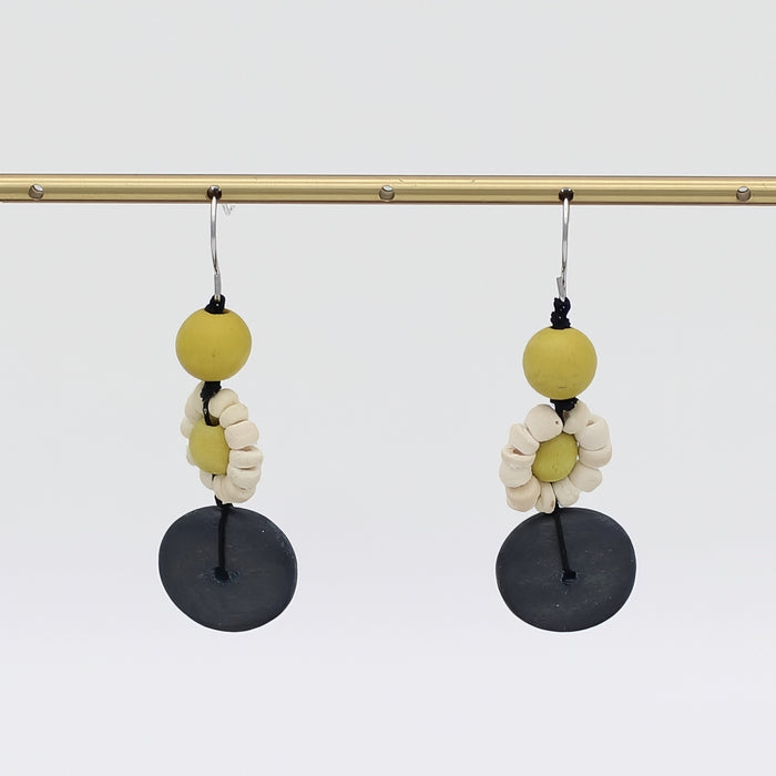 Petite Daisy Chartreuse Earrings - Sylca Designs - Chunky Jewelry