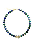 Phoenix Lapis with Butterfly Pendant Necklace LN043 - FARRA