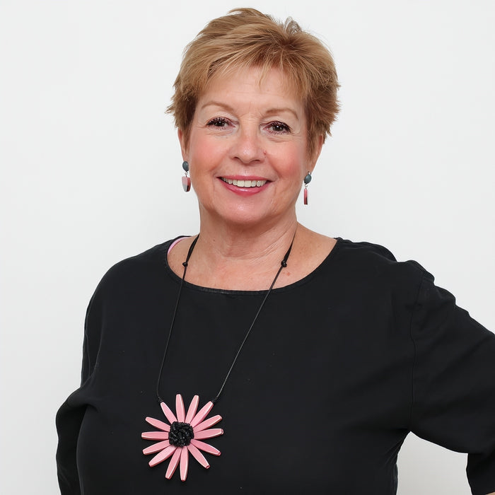 Pink Amaya Flower Statement Necklace - Sylca Designs - Chunky Jewelry