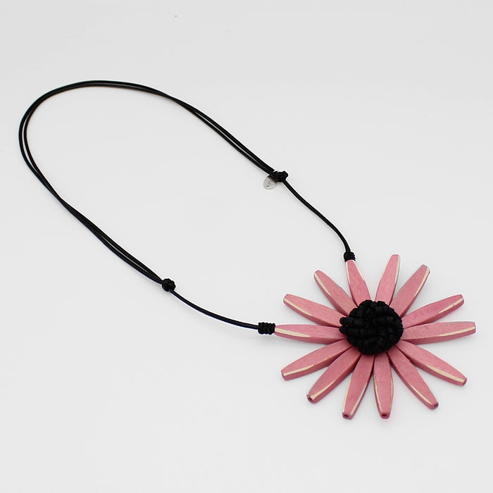 Pink Amaya Flower Statement Necklace - Sylca Designs - Chunky Jewelry