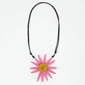 Pink and Yellow Amaya Flower Statement Necklace