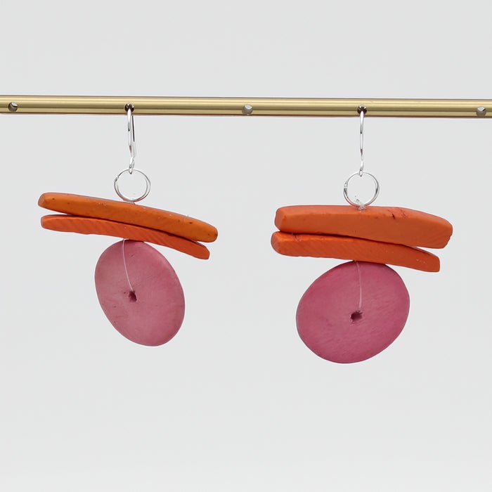Pink Billie Dangle Earring - Sylca Designs - Chunky Jewelry
