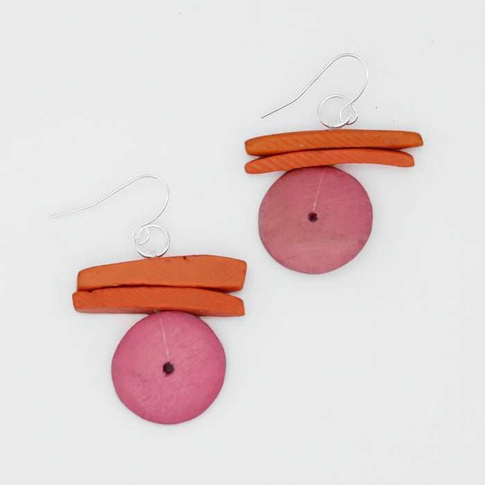 Pink Billie Dangle Earring - Sylca Designs - Chunky Jewelry