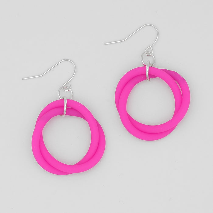 Pink Cefalu Swirl Earring - Sylca Designs - Chunky Jewelry
