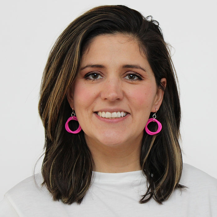Pink Cefalu Swirl Earring - Sylca Designs - Chunky Jewelry